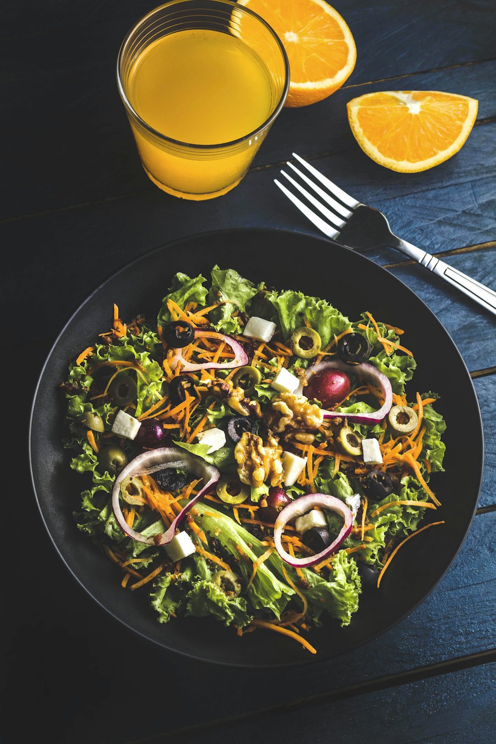 Ensalada de hojas y verduras